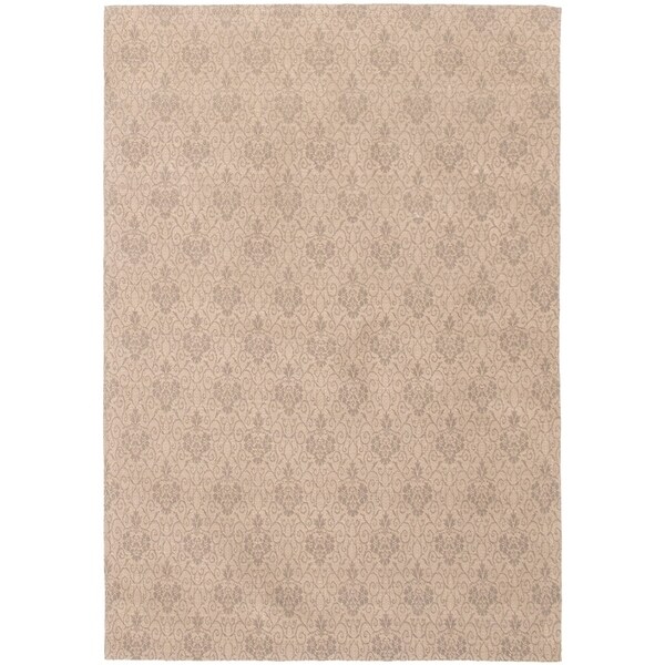 ECARPETGALLERY Handmade Collage Dark Grey, Grey Chenille Rug - 4'9 x 6'9