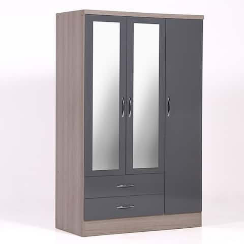 Armoires Wardrobe Closets Online At Our Best Nevada 3 Door 2 Drawer Wardrobe Armoire