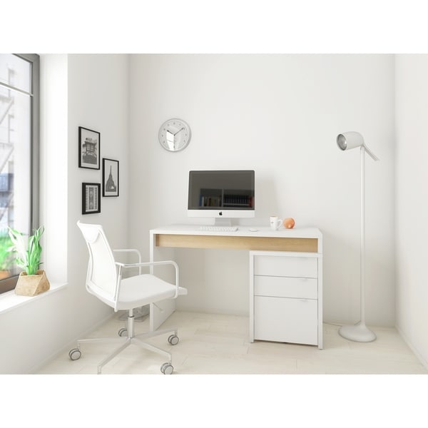 White deals maple desk