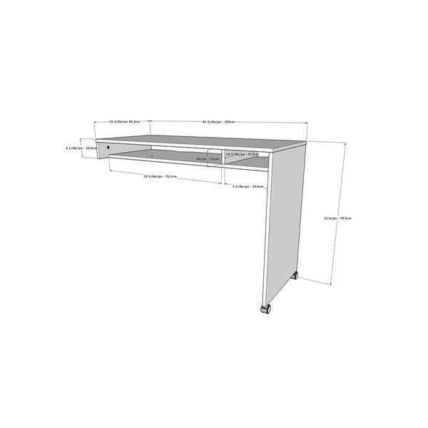 Essentials 2 Piece Home Office Set, White and Black Bed Bath & Beyond