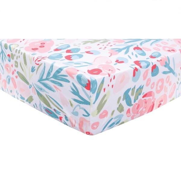 Painterly floral 2025 crib bedding