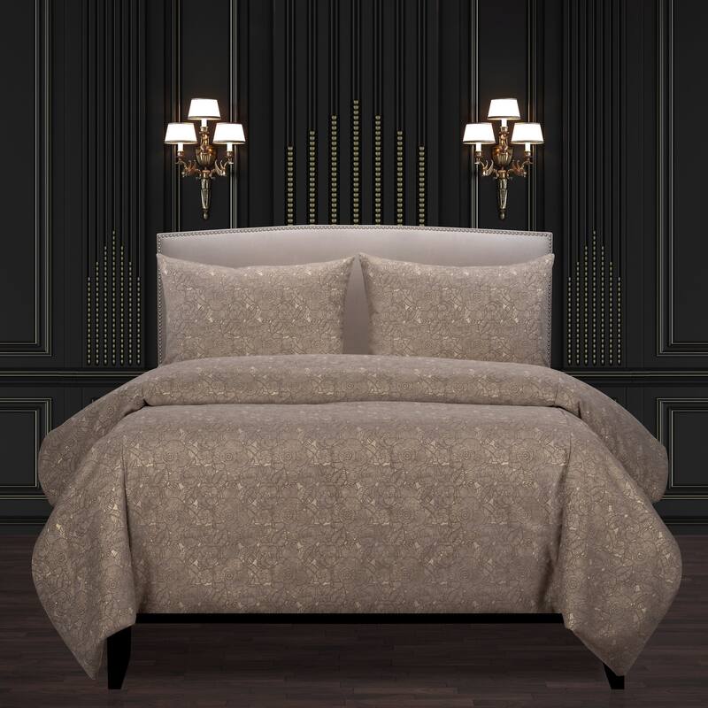 F Scott Fitzgerald Garden Party Bronze Luxury Duvet Cover