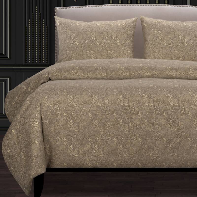 F Scott Fitzgerald Garden Party Bronze Luxury Duvet Cover