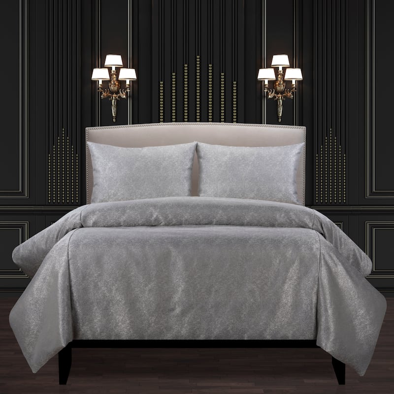 F Scott Fitzgerald Jazz Club Silver Luxury Duvet Cover