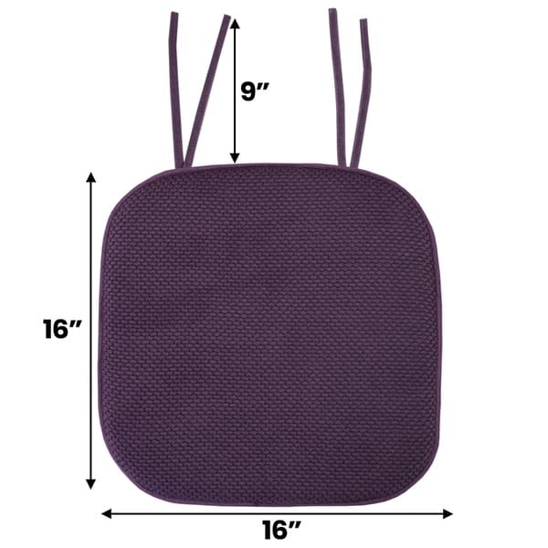 dimension image slide 0 of 2, Memory Foam Honeycomb Non-slip Chair Cushion Pads (16 x 16 in.)