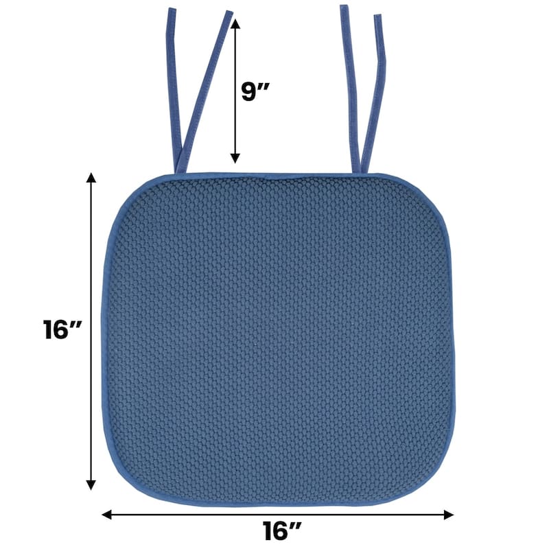 Memory Foam Honeycomb Non-slip Chair Cushion Pads (16 x 16 in.)