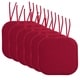 preview thumbnail 66 of 75, Memory Foam Honeycomb Non-slip Chair Cushion Pads (16 x 16 in.) Set of 6 - Red
