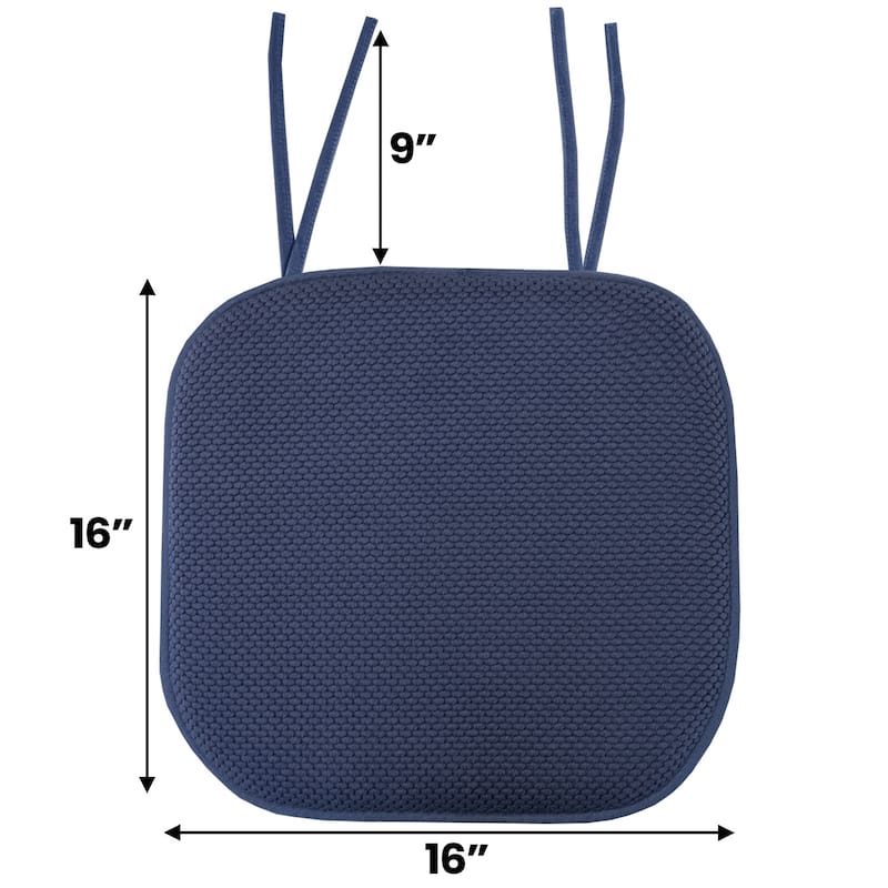 Memory Foam Honeycomb Non-slip Chair Cushion Pads (16 x 16 in.)