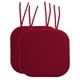 preview thumbnail 29 of 75, Memory Foam Honeycomb Non-slip Chair Cushion Pads (16 x 16 in.) Set of 2 - Wine
