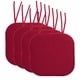 preview thumbnail 61 of 75, Memory Foam Honeycomb Non-slip Chair Cushion Pads (16 x 16 in.) Set of 4 - Red