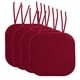 preview thumbnail 32 of 75, Memory Foam Honeycomb Non-slip Chair Cushion Pads (16 x 16 in.) Set of 4 - Wine