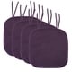 preview thumbnail 68 of 75, Memory Foam Honeycomb Non-slip Chair Cushion Pads (16 x 16 in.) Set of 4 - Eggplant