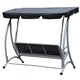 preview thumbnail 2 of 3, Takar Steel Patio Porch Swing Chair with Adjustable Canopy by Havenside Home