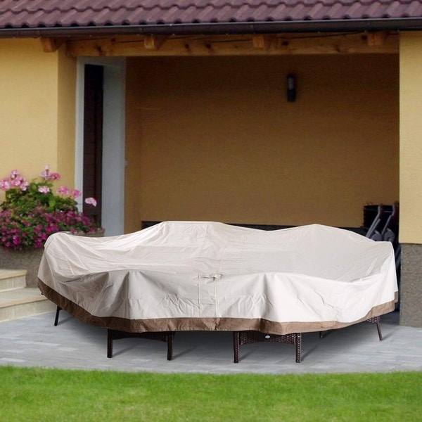 Outsunny 130 X 84 23 7 Piece Waterproof Outdoor Dining 7 Piece Waterproof Outdoor Dining