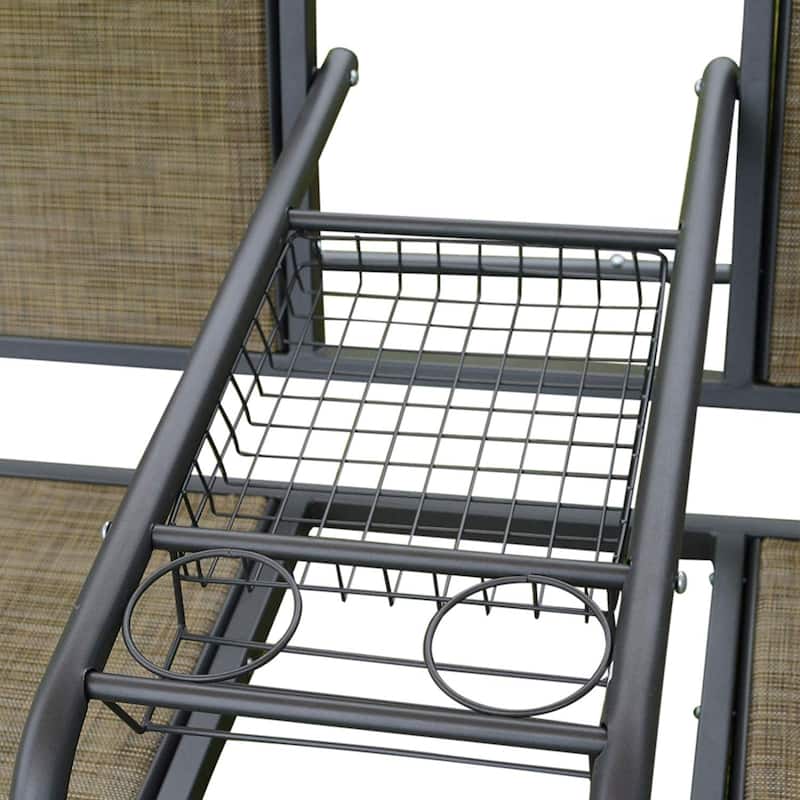 Outsunny 2 Person Outdoor Covered Porch Canopy Swing Bench Chair with Stand