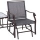 Outsunny 2 Person Outdoor Sling Fabric Double Glider Rocker Chair with Table - Thumbnail 2