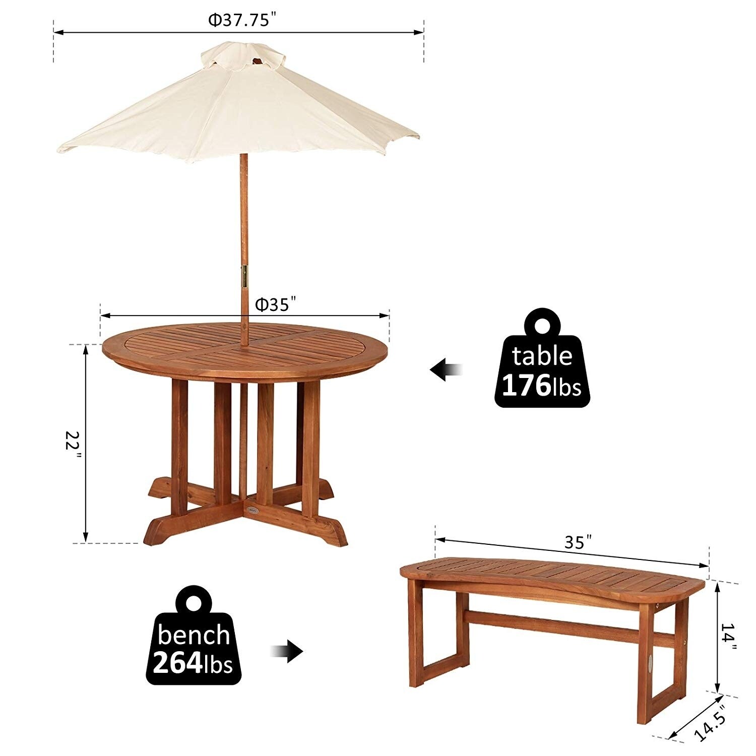 child patio set with umbrella