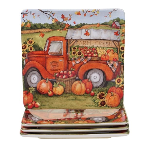 slide 2 of 2, Certified International Harvest Bounty Dinner Plates, Set of 4