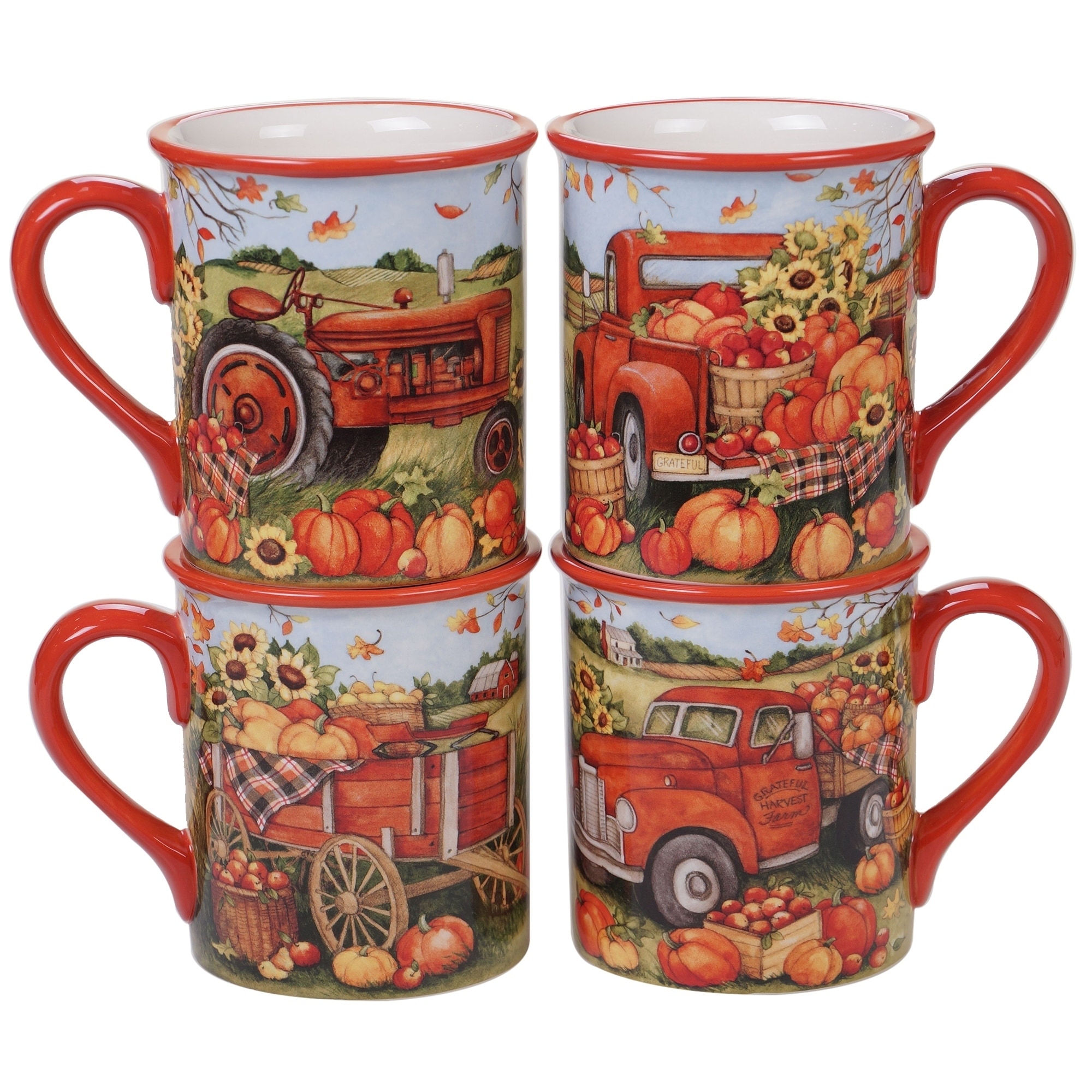 Certified International Harvest Bounty 18 Ounce Mugs Set Of 4 Overstock 28228770