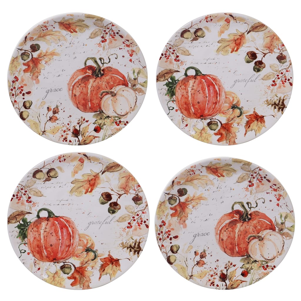 Certified International Harvest Splash Salad Plates, Set of 4