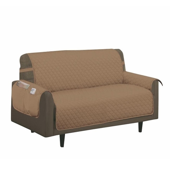 Porch & Den Genrosa Quilted Diamond Loveseat Furniture Protector Slipcover - Chair
