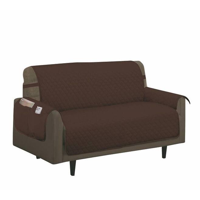 Porch & Den Genrosa Quilted Diamond Loveseat Furniture Protector Slipcover - Chair