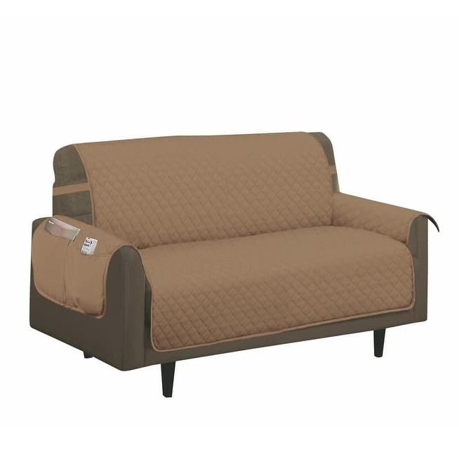 Porch & Den Genrosa Quilted Diamond Loveseat Furniture Protector Slipcover - Chair