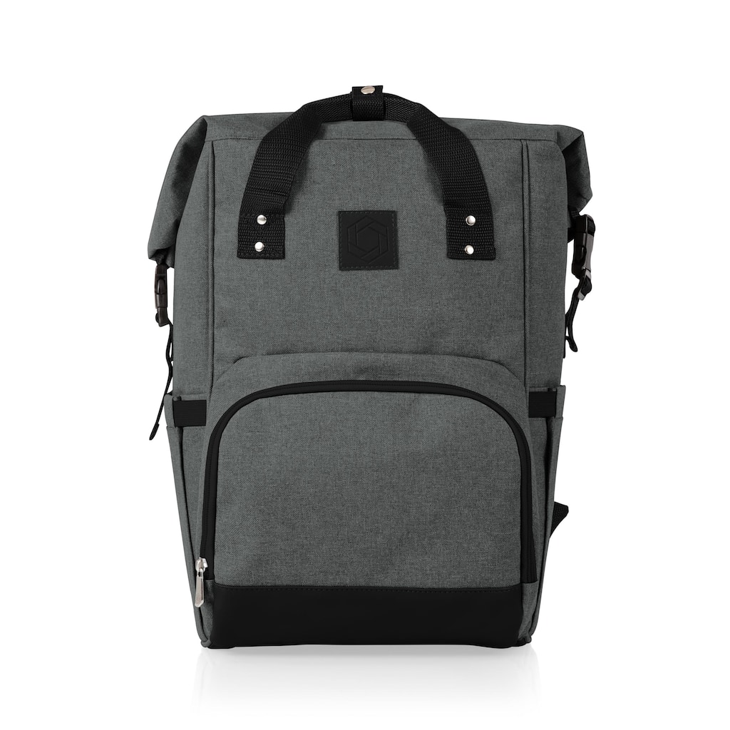 On The Go Roll-Top Cooler Backpack, (Heathered Gray)
