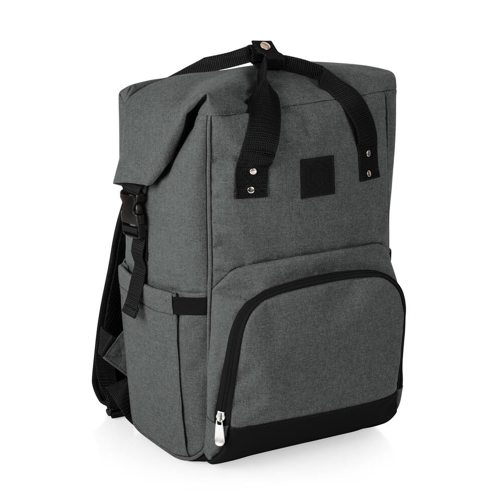 On The Go Roll-Top Cooler Backpack, (Heathered Gray)