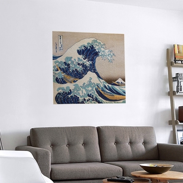 Porch & Den Katsushika Hokusai 'The Great Wave' Removable Art Decal. Opens flyout.