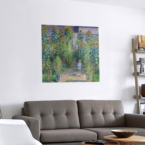 Porch & Den Claude Monet 'Flower Garden' Removable Art Decal. Opens flyout.