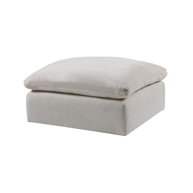 Copper Grove Chadir Modular Ivory Linen Ottoman(Ottoman only)