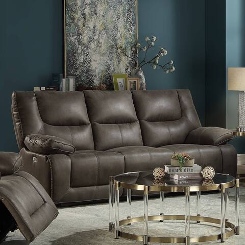 Copper Grove Abs Grey Faux Leather Power Motion Sofa