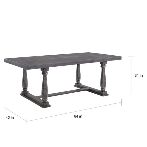 The Gray Barn Martell Weathered Grey Oak Dining Table - - 28232542