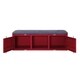 preview thumbnail 5 of 3, ACME Cargo Storage Bench in Gray Fabric & Red