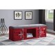 preview thumbnail 1 of 3, ACME Cargo Storage Bench in Gray Fabric & Red
