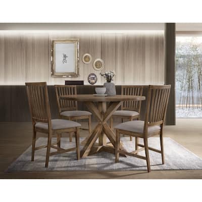 Carbon Loft Dearvette Dining Table in Weathered Oak