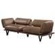 preview thumbnail 3 of 7, Strick & Bolton Roxburgh Top-grain Leather Swivel Sofa