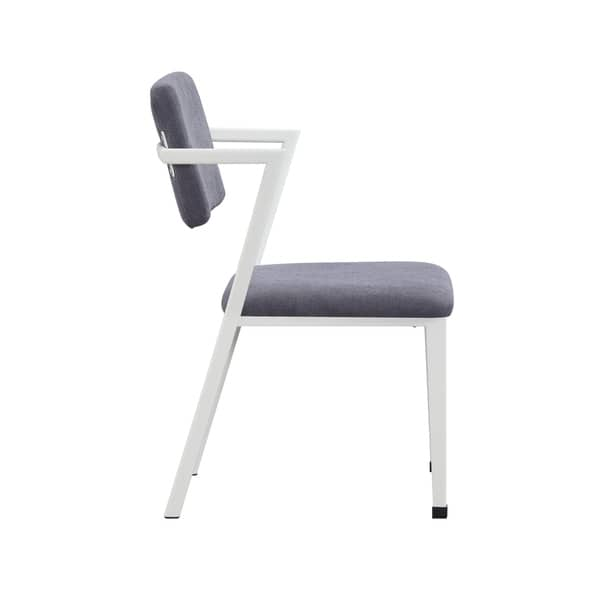 Acme Cargo Counter Height Chair (Set of 2), Gray Fabric & White