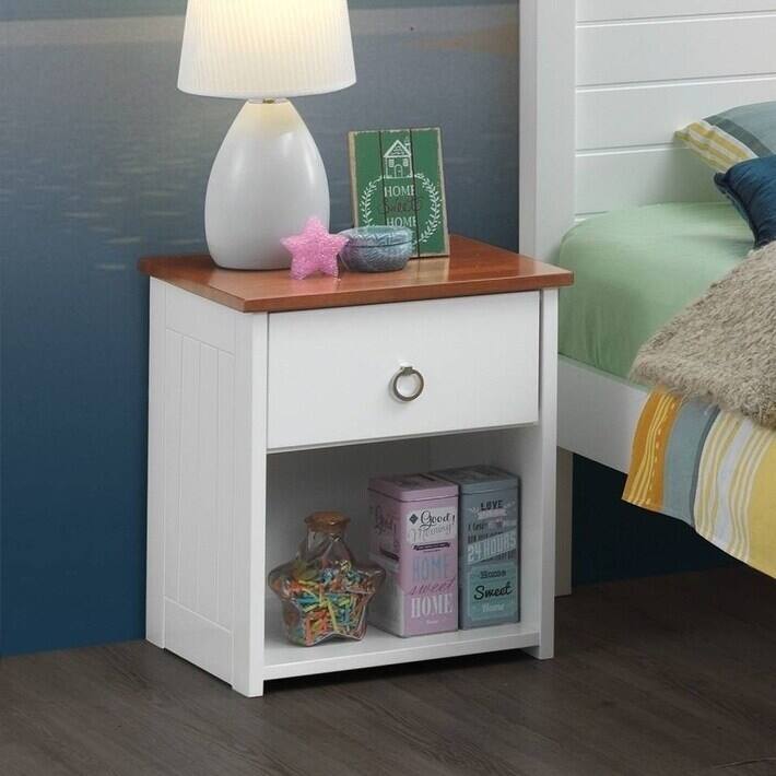 Taylor & Olive Camas White/ Oak Nightstand