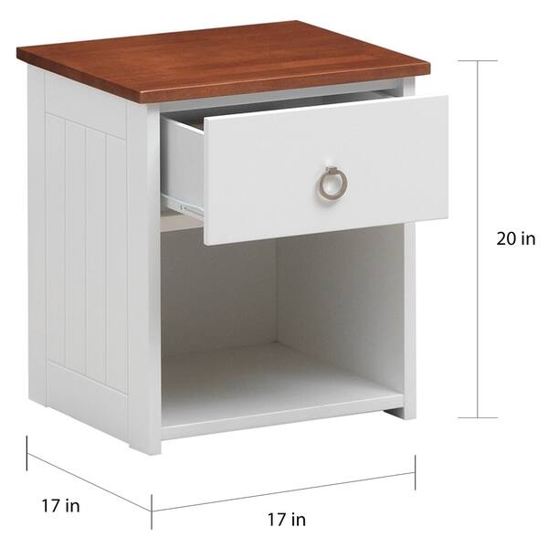 Shop Taylor Olive Camas White Oak Nightstand On Sale Overstock 28232568