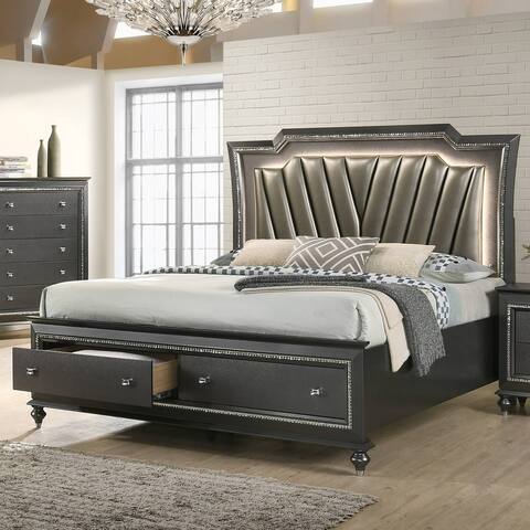 Silver Orchid Brockwell LED Headboard California King Bed