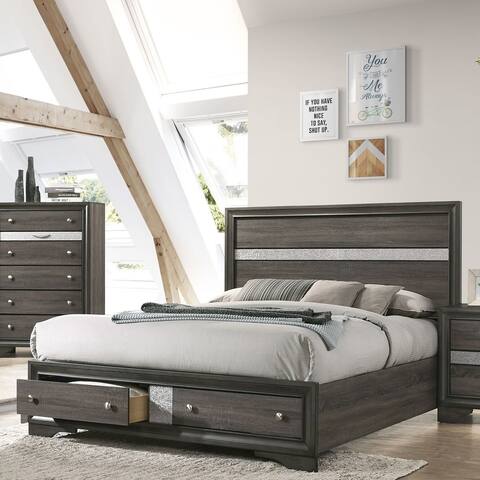 Silver Orchid Brockwell Gray Queen Bed