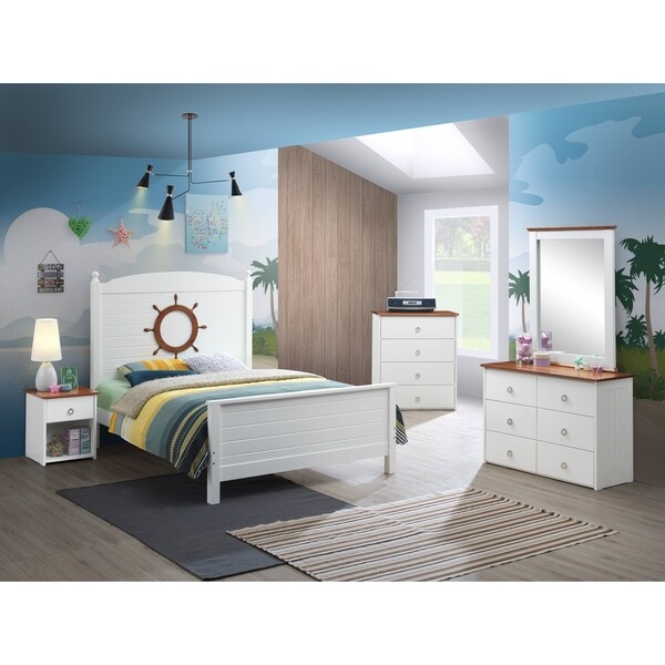 Taylor & Olive Camas White/ Oak 6-drawer Dresser