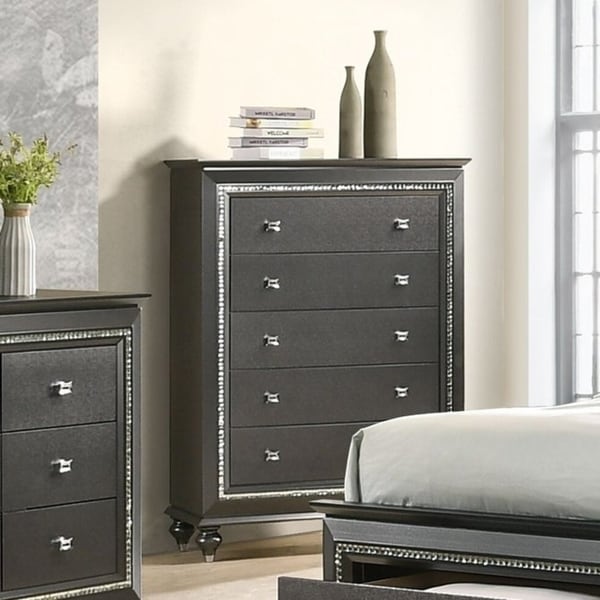 Silver Orchid Brockwell Metallic Gray Chest. Opens flyout.