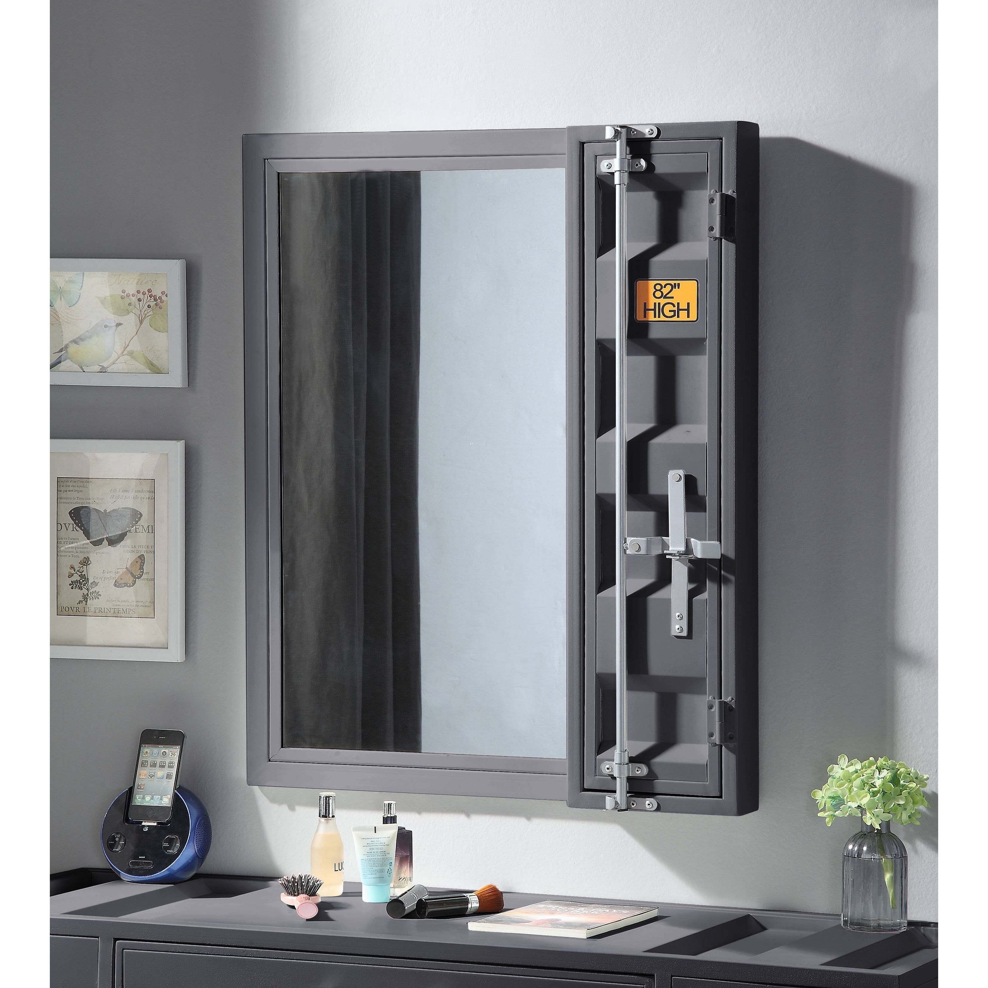 Acme Cargo Vanity Mirror In Gunmetal