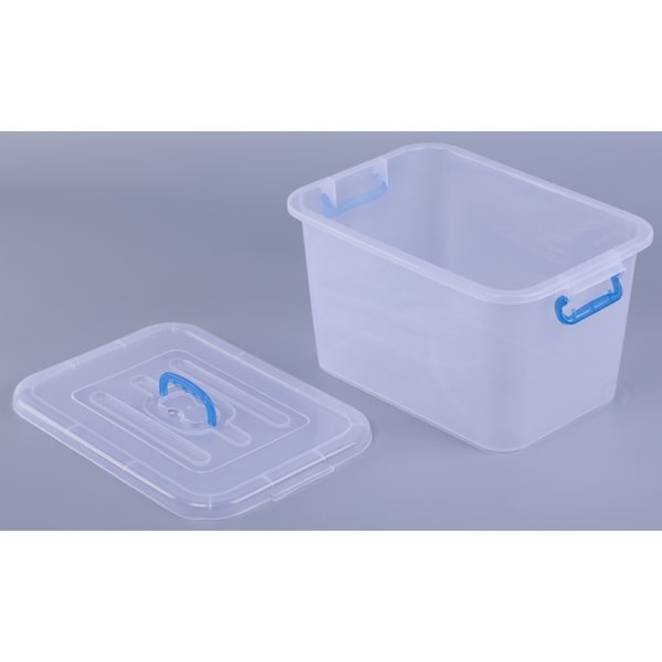 plastic storage container with lid and handle