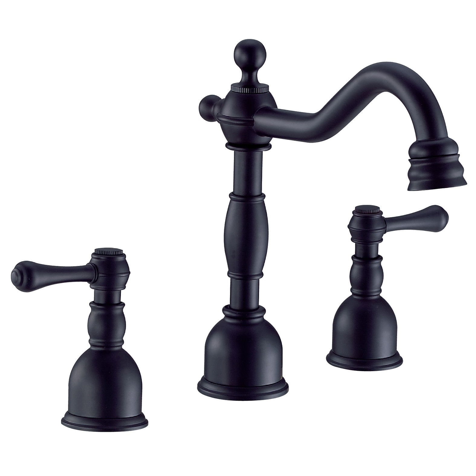 shop opulence 2h mini widespread lavatory faucet w metal touch down drain 1 2gpm satin black overstock 28234054 overstock com