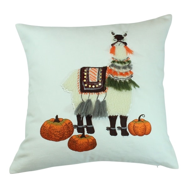 llama christmas pillow