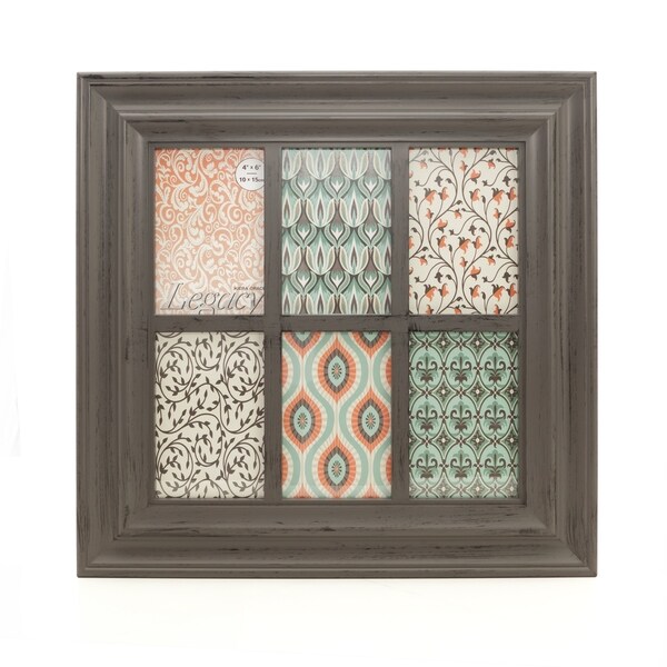KG Collage Frame, Grey, Holds 6 4x6"